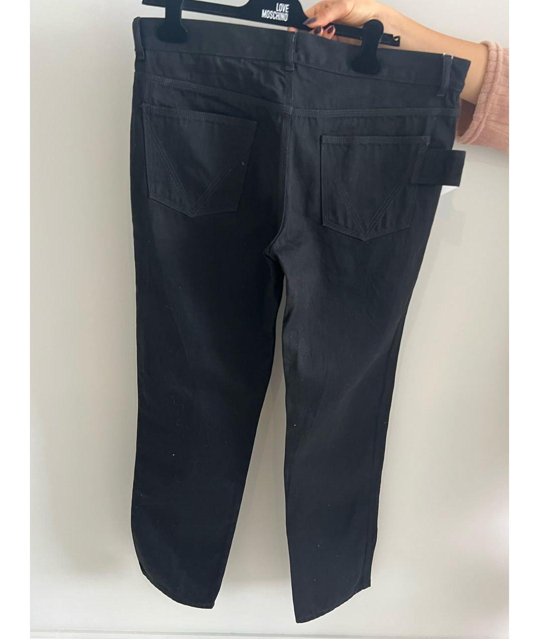 BOTTEGA VENETA Черные хлопковые прямые джинсы, фото 5