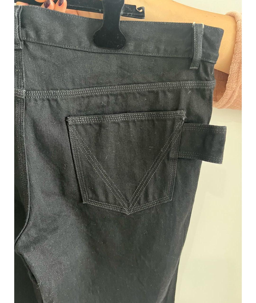 BOTTEGA VENETA Черные хлопковые прямые джинсы, фото 3