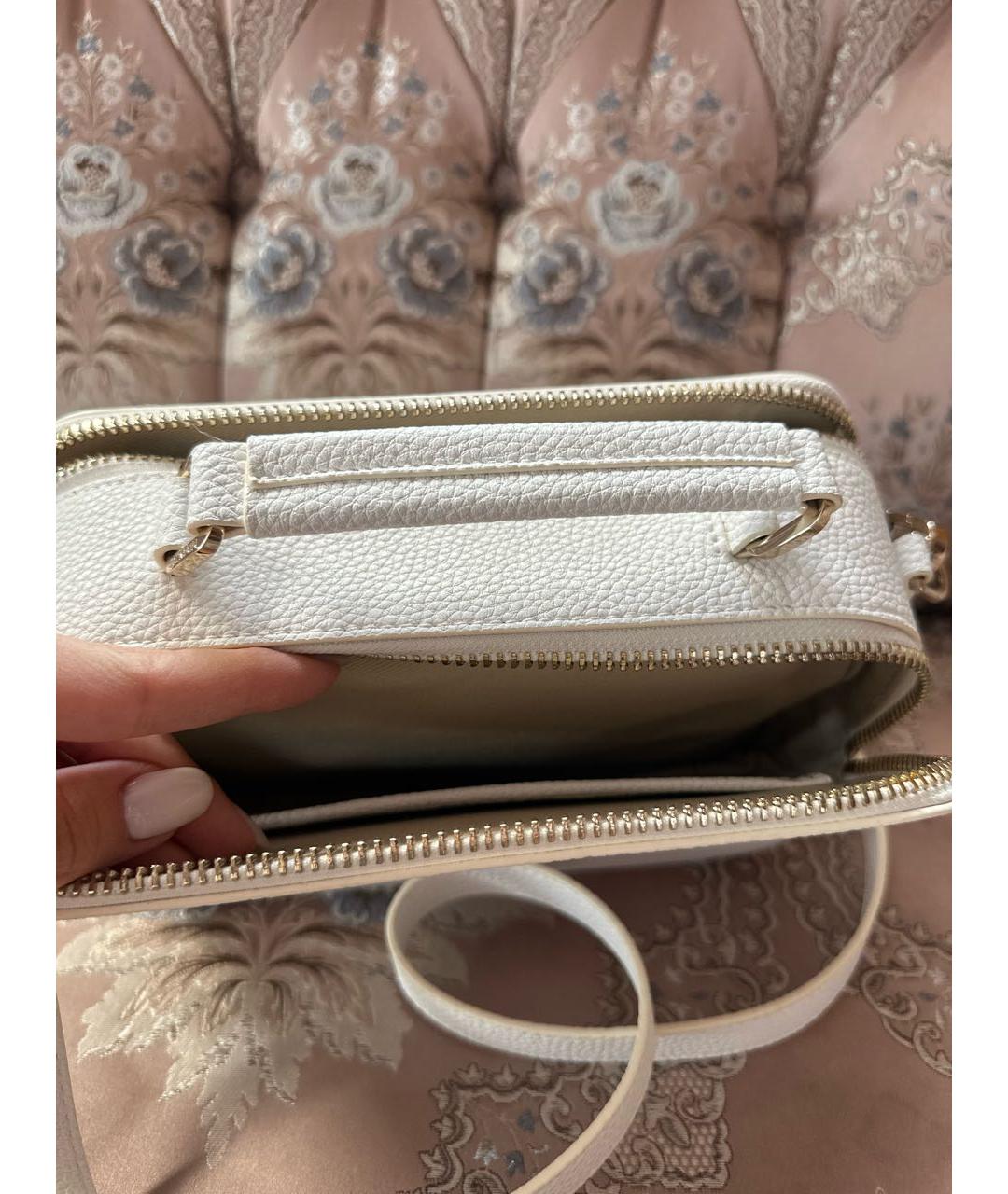 BALMAIN Белая кожаная сумка через плечо, фото 4