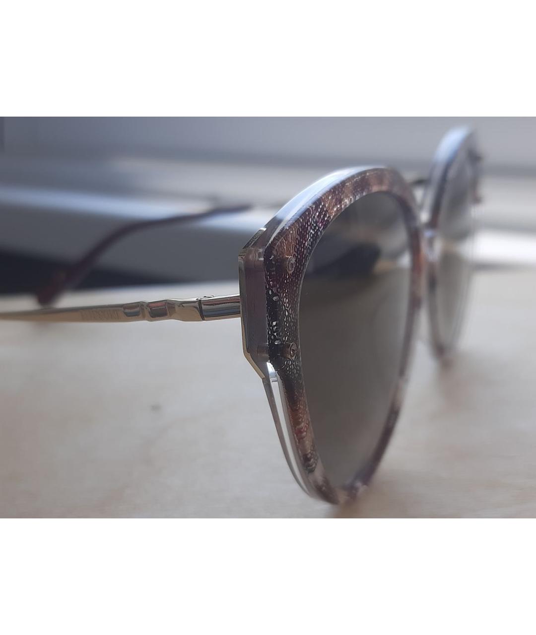 MISSONI Коричневые пластиковые солнцезащитные очки, фото 3