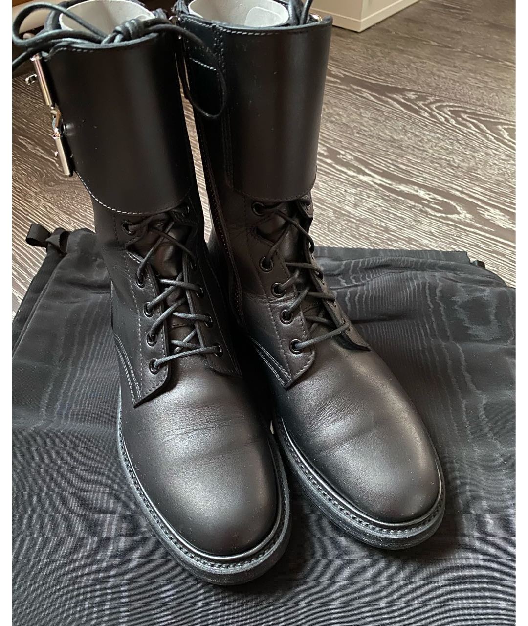 CELINE PRE-OWNED Черные кожаные ботинки, фото 4