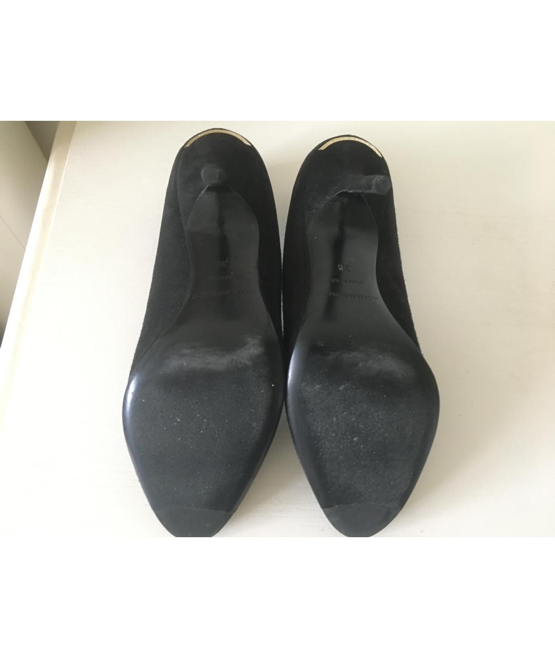 BURBERRY Черные замшевые туфли, фото 5