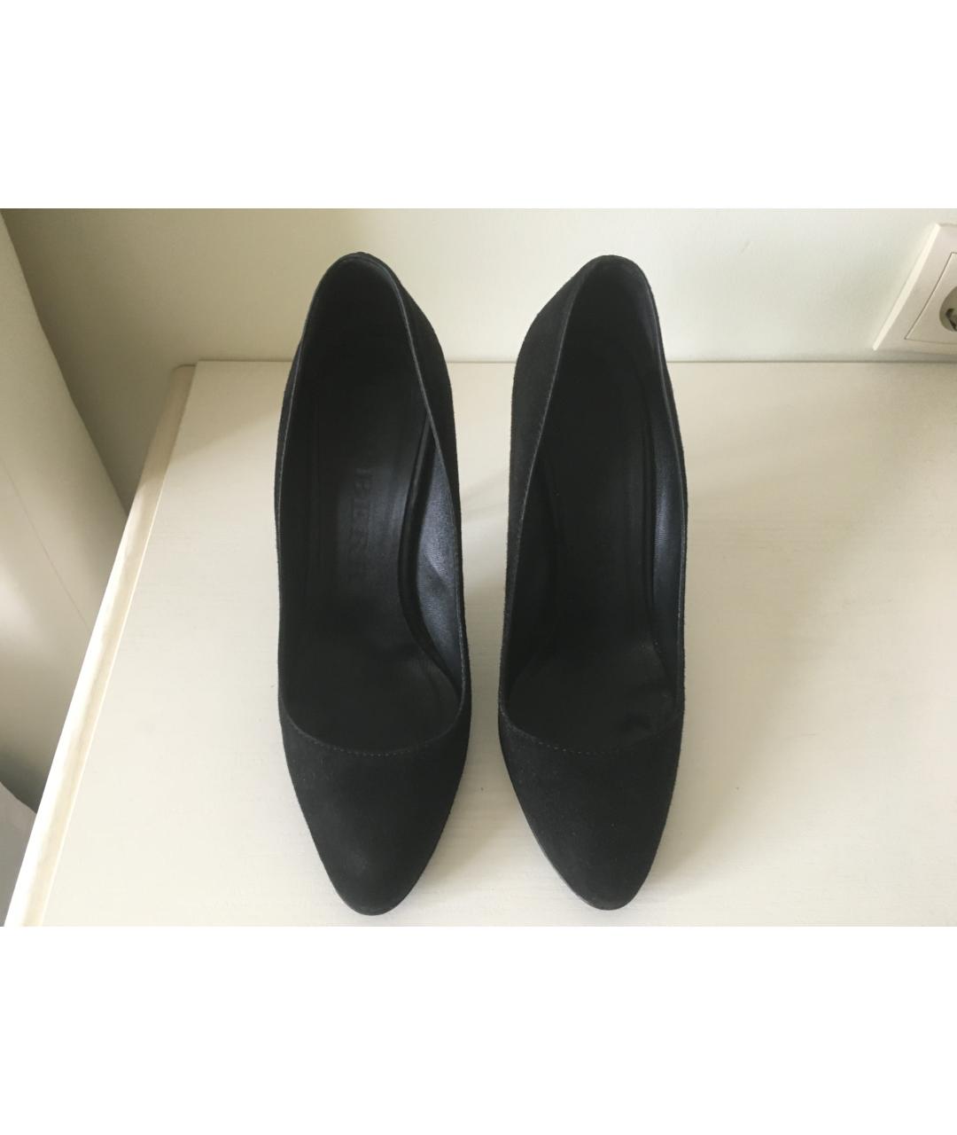 BURBERRY Черные замшевые туфли, фото 2