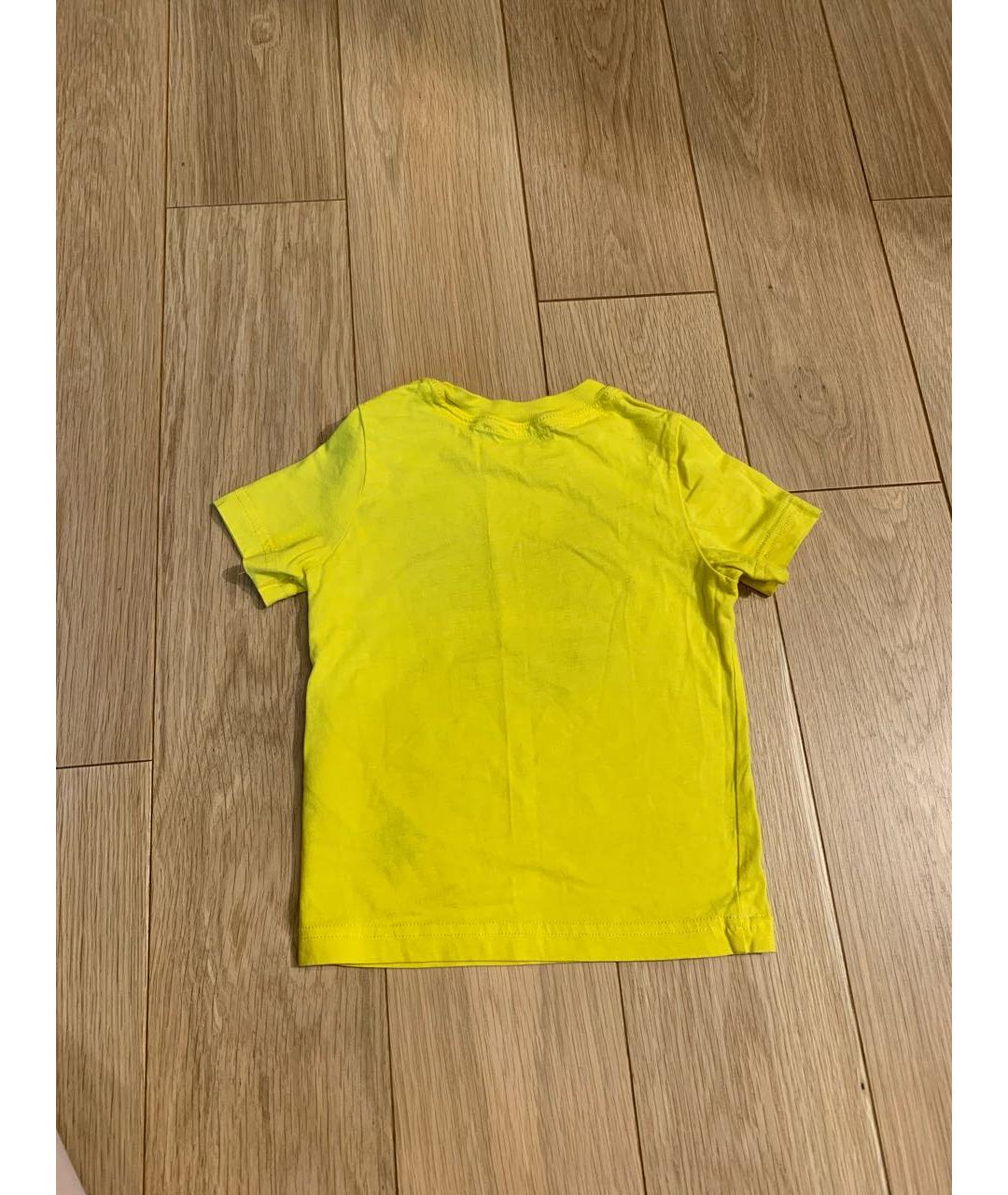 DSQUARED2 Желтая хлопковая детская футболка, фото 2