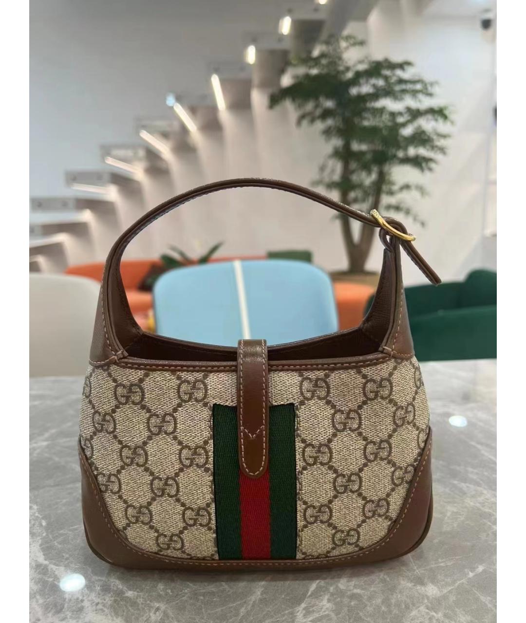 GUCCI Коричневая деним сумка через плечо, фото 3