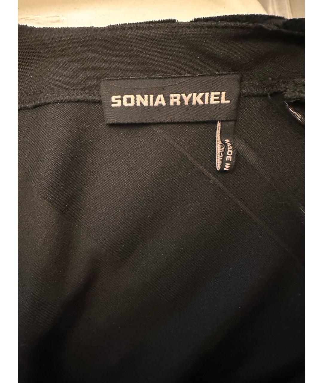 SONIA RYKIEL Черное бархатное коктейльное платье, фото 3