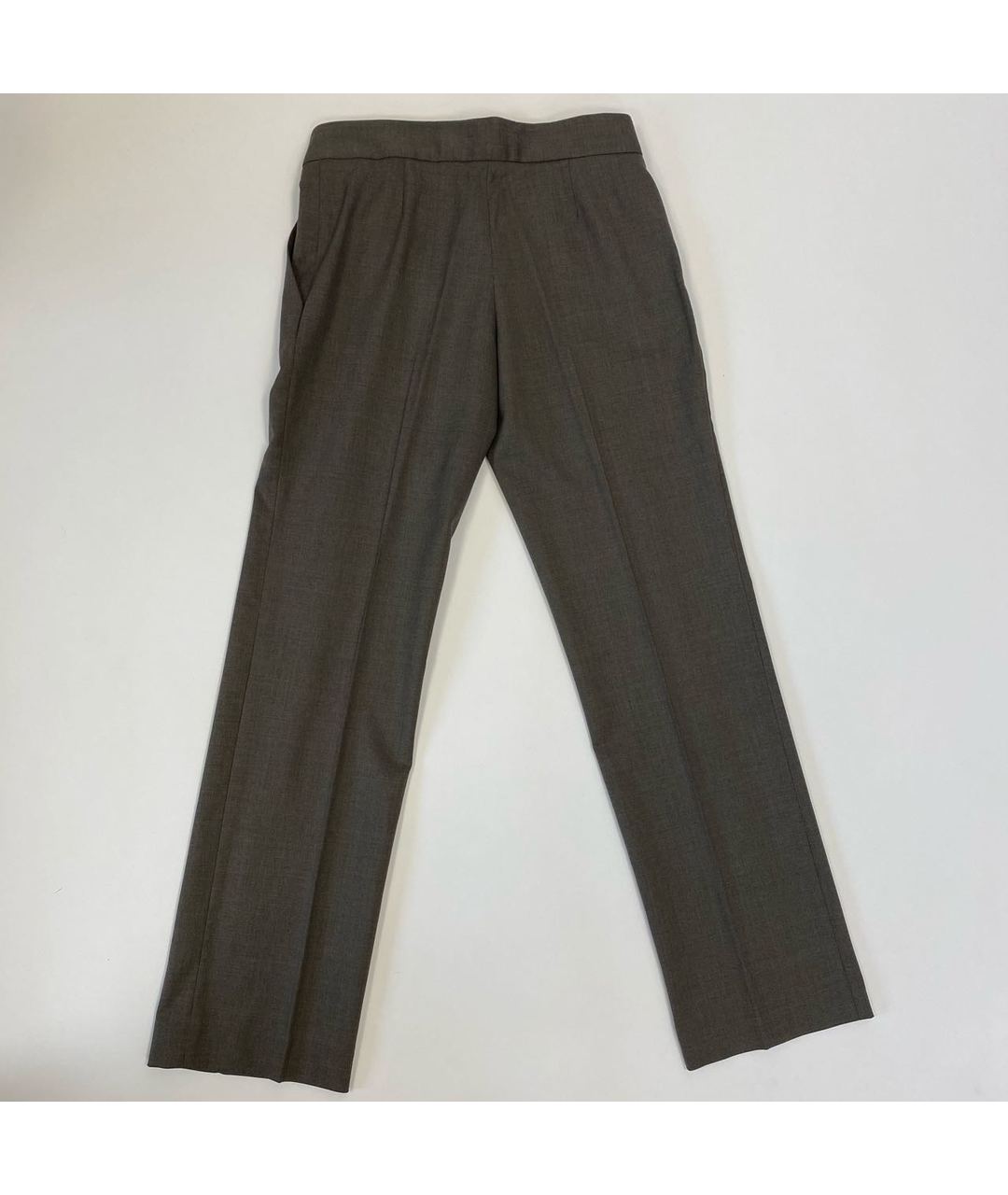 STELLA MCCARTNEY Коричневые шерстяные прямые брюки, фото 2