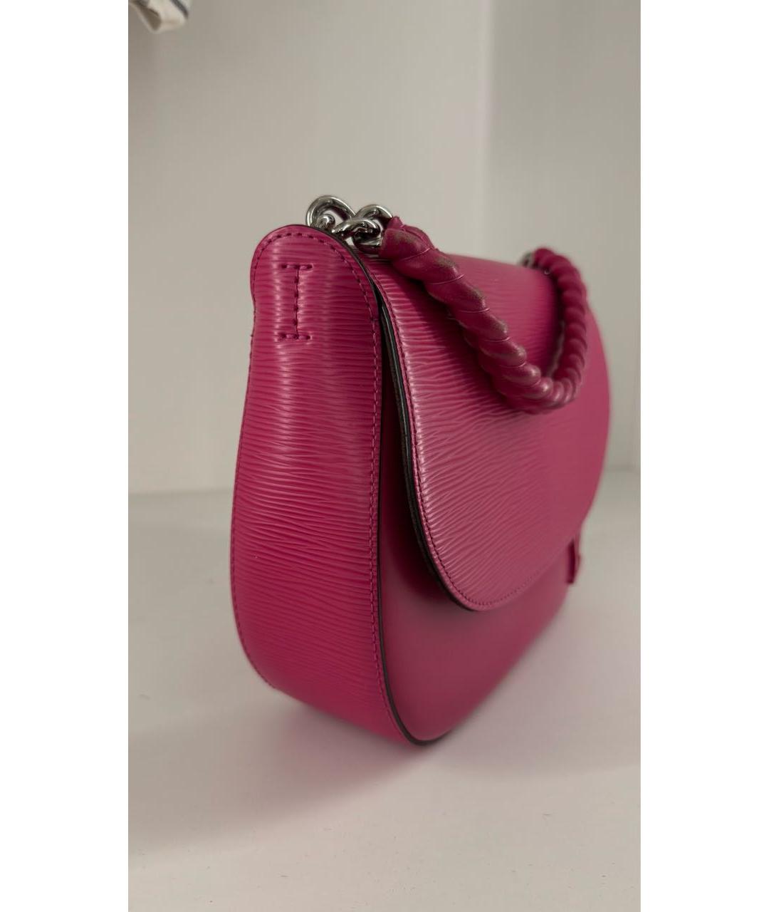 LOUIS VUITTON Фуксия кожаная сумка через плечо, фото 6