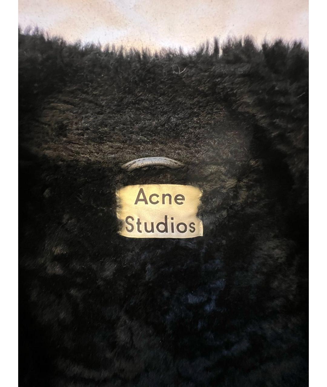 ACNE STUDIOS Черная меховая дубленка, фото 3