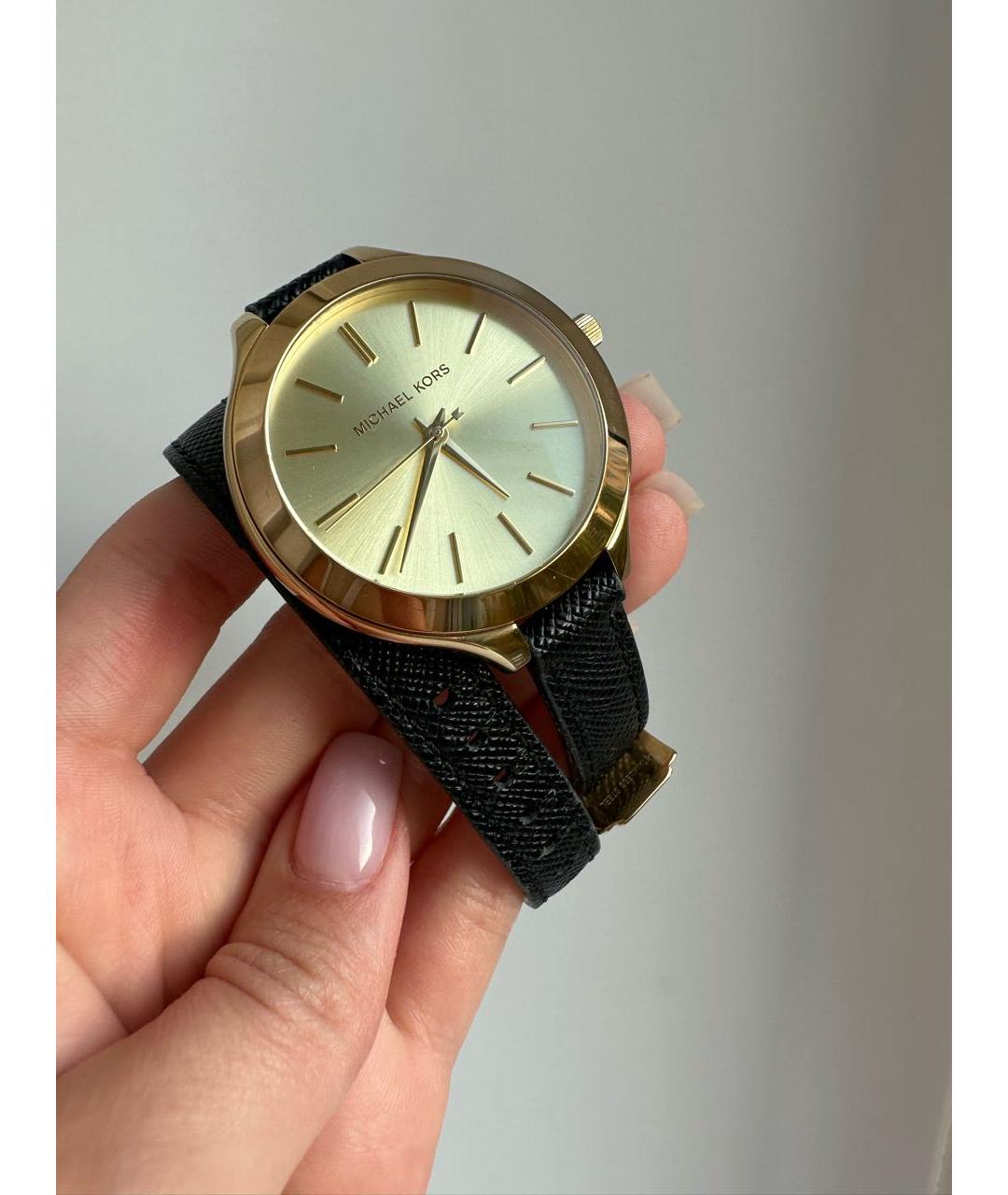 MICHAEL KORS Золотые металлические часы, фото 3