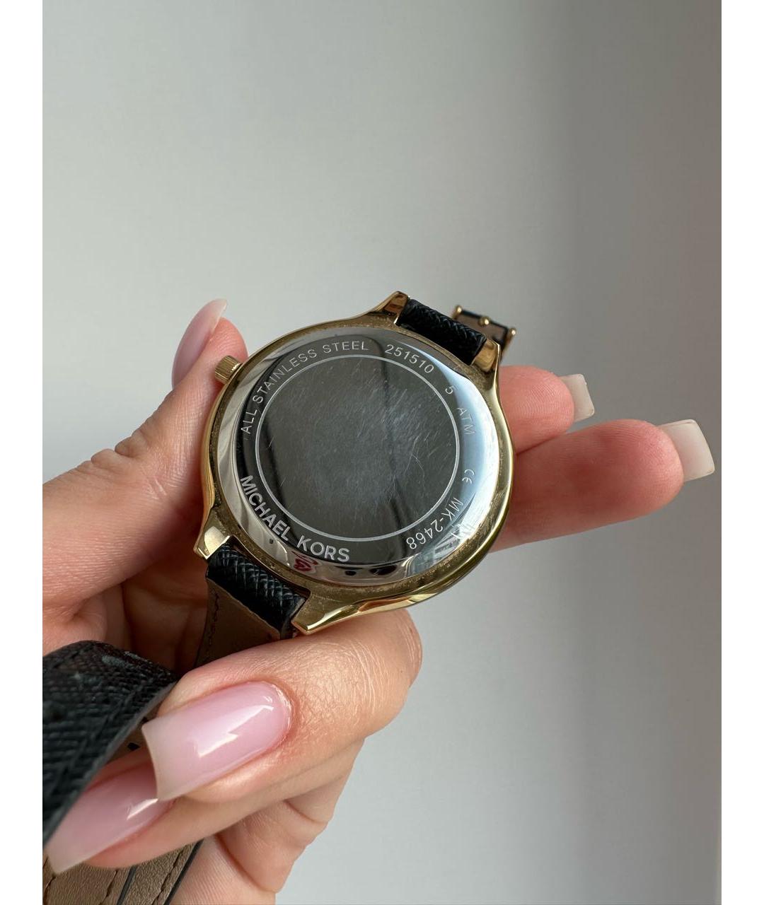 MICHAEL KORS Золотые металлические часы, фото 5