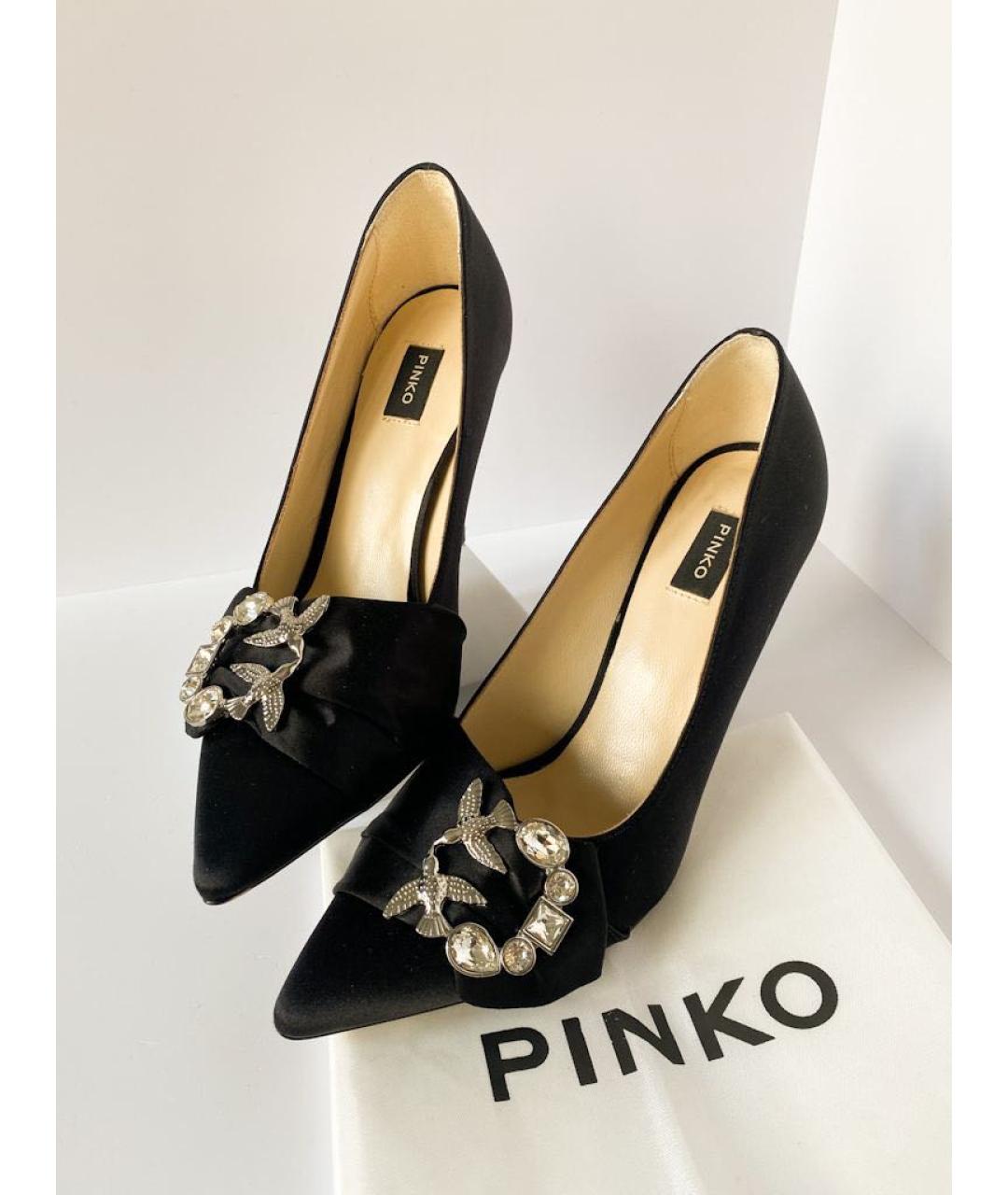 PINKO Черные текстильные туфли, фото 4