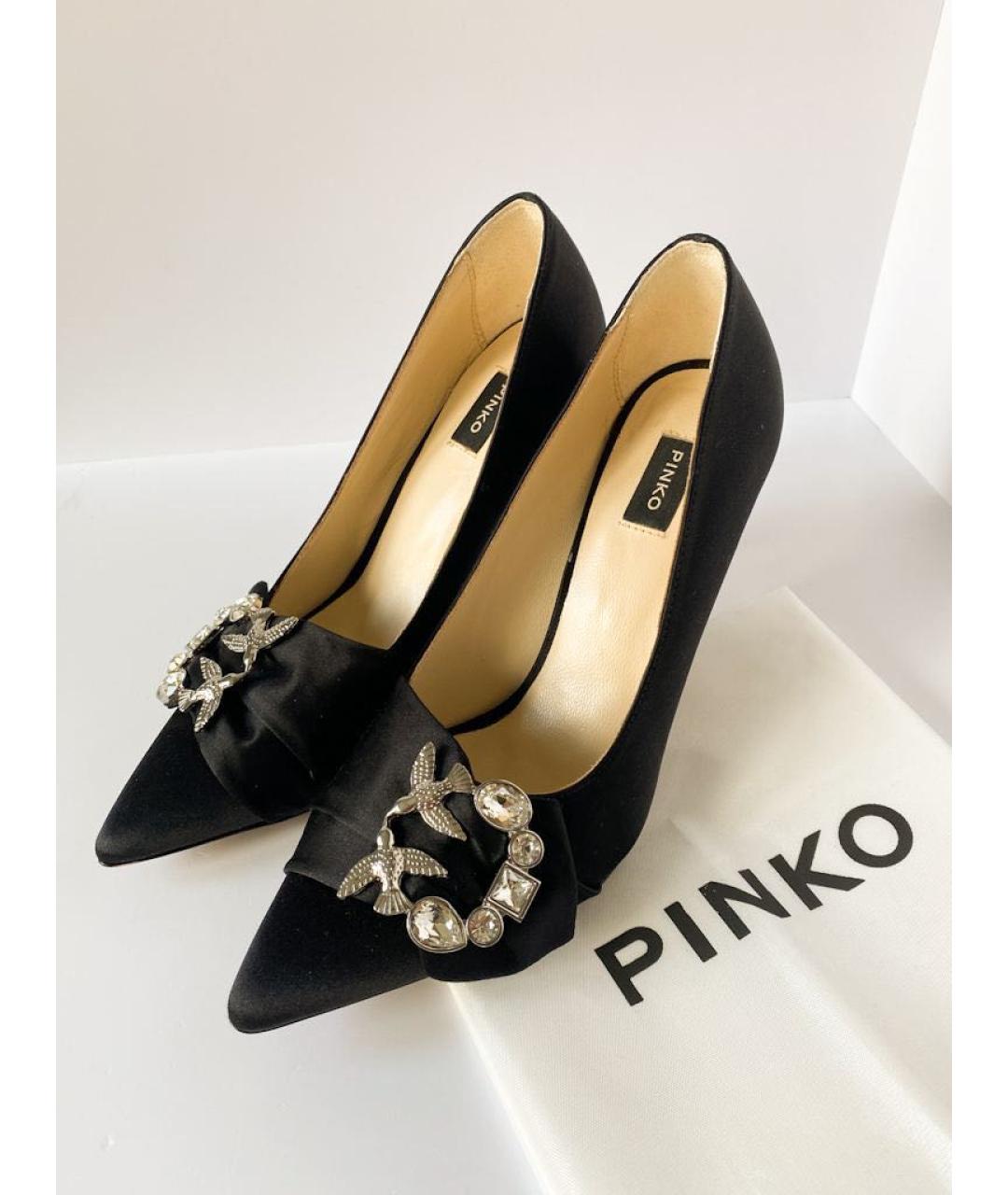 PINKO Черные текстильные туфли, фото 7
