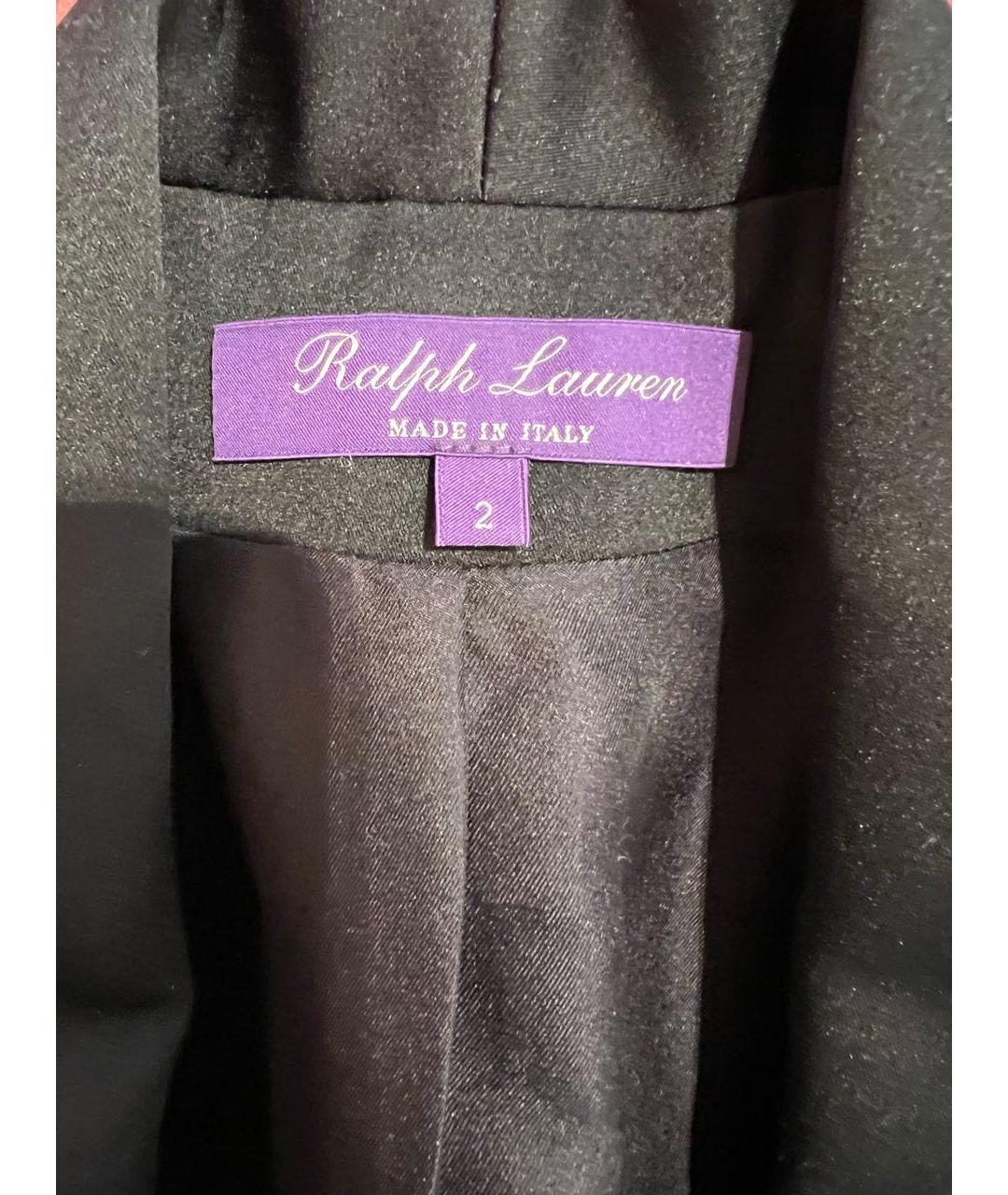 RALPH LAUREN Черный шелковый жакет/пиджак, фото 3