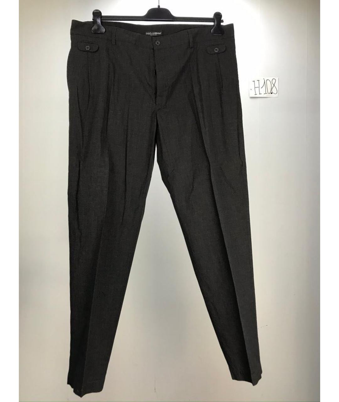 DOLCE&GABBANA Черные классические брюки, фото 5