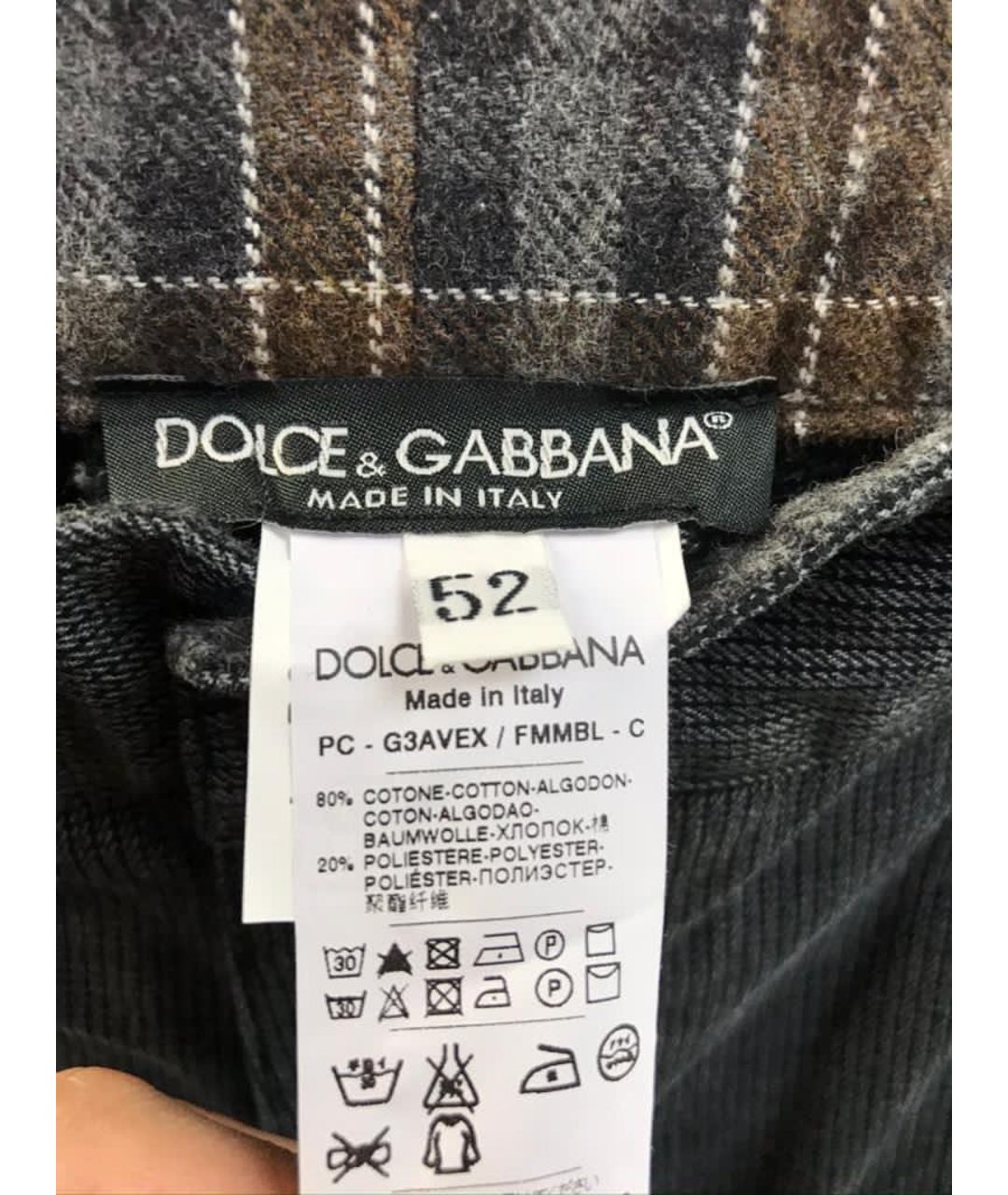 DOLCE&GABBANA Черные брюки чинос, фото 3