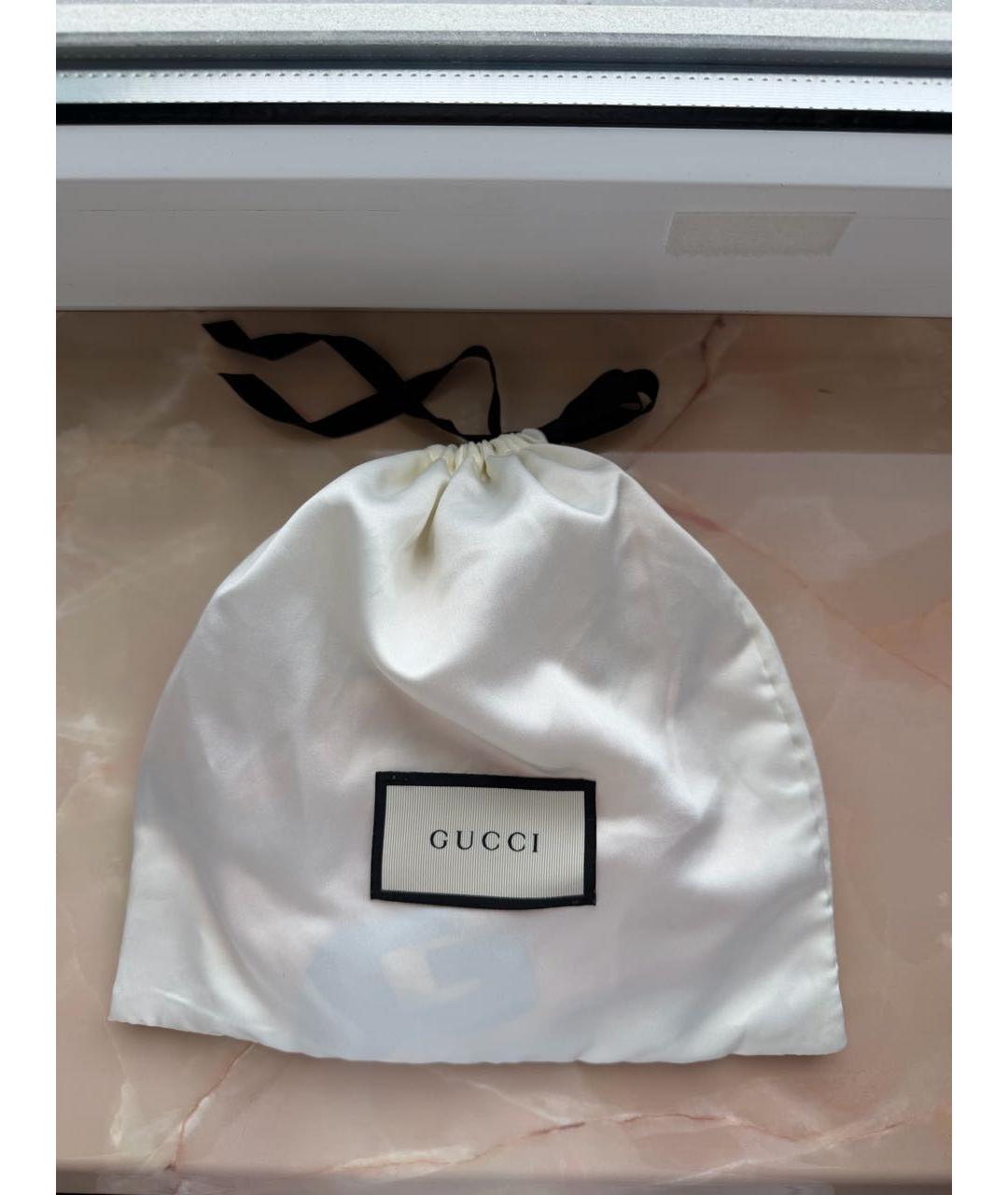 GUCCI Желтый шелковый шарф, фото 4