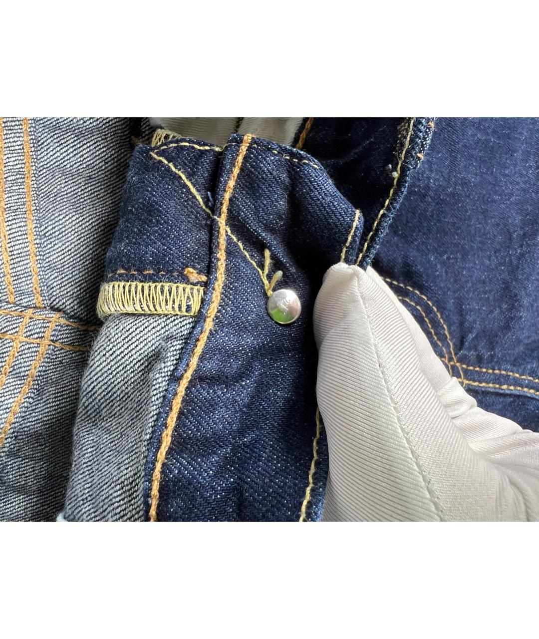 LEVI'S Темно-синие хлопковые джинсы, фото 5