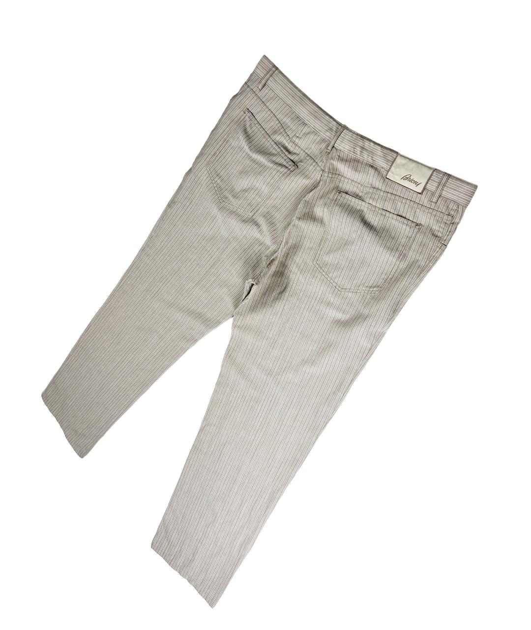 BRIONI Мульти хлопковые классические брюки, фото 3