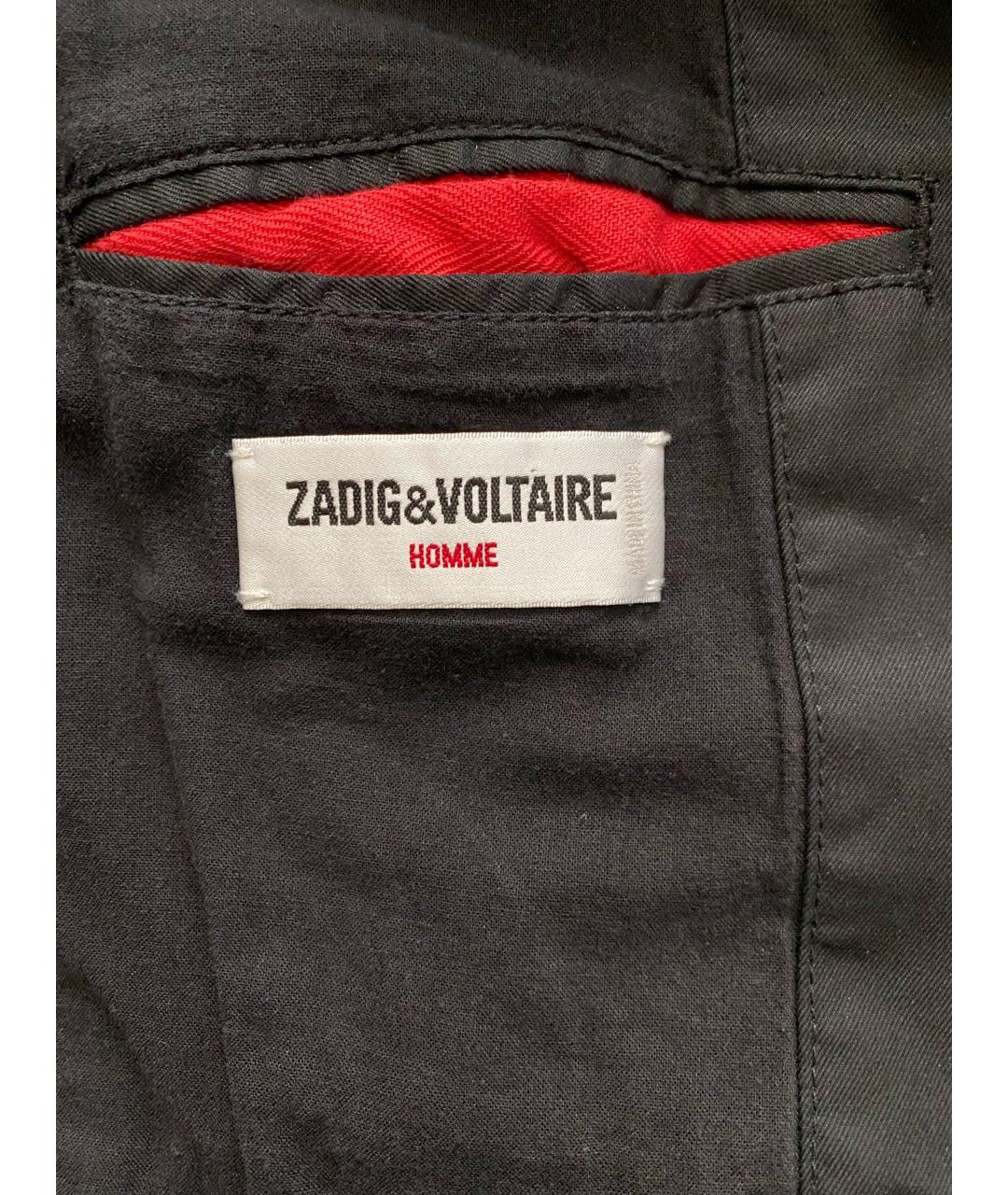 ZADIG & VOLTAIRE Черный хлопковый пиджак, фото 2
