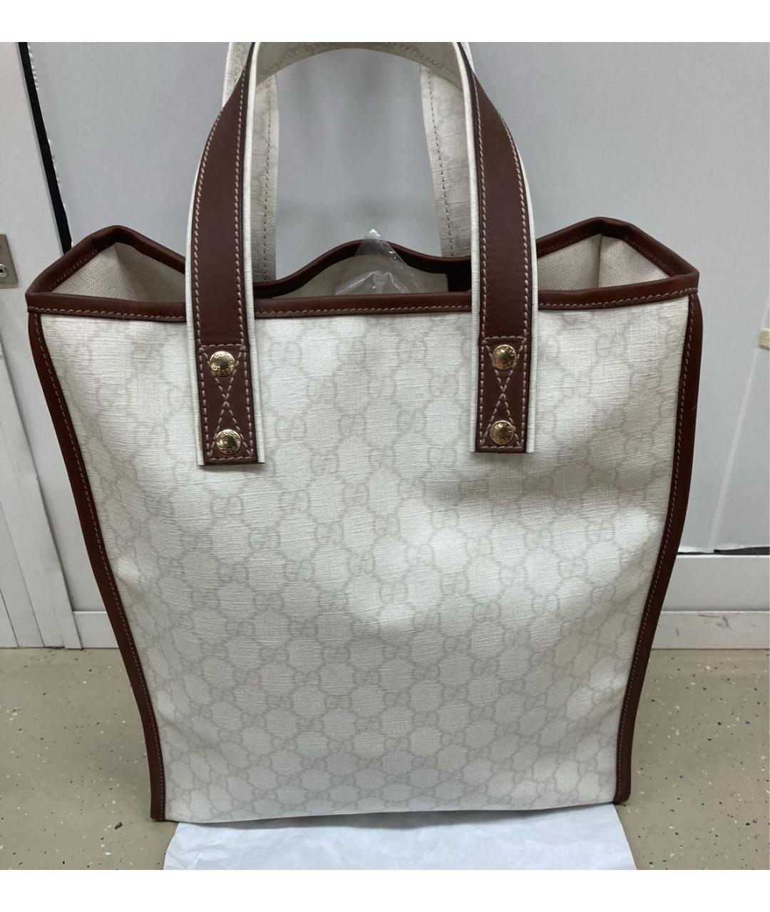 GUCCI Белая сумка тоут, фото 3