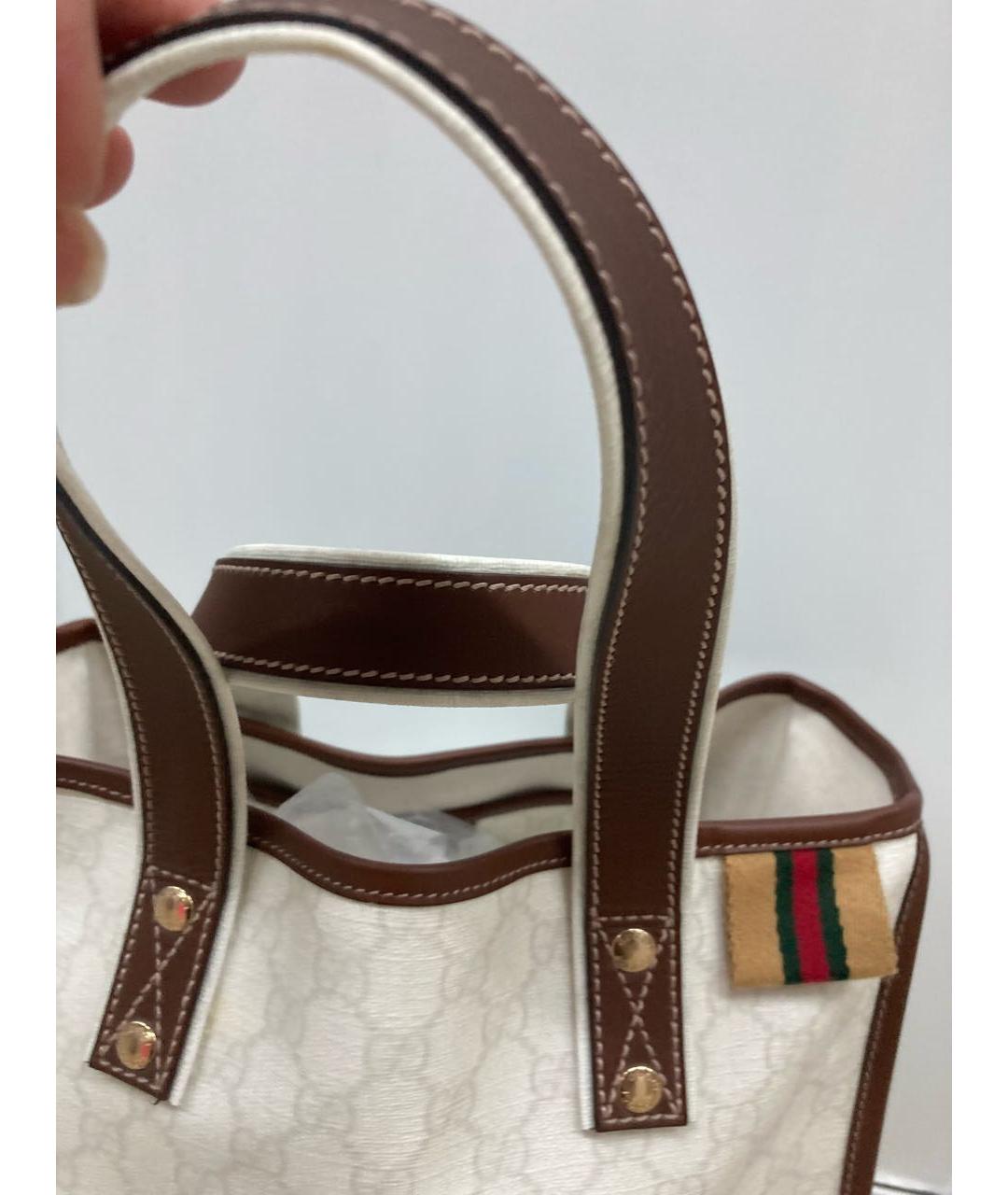 GUCCI Белая сумка тоут, фото 6