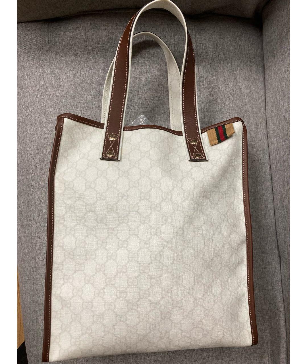 GUCCI Белая сумка тоут, фото 8