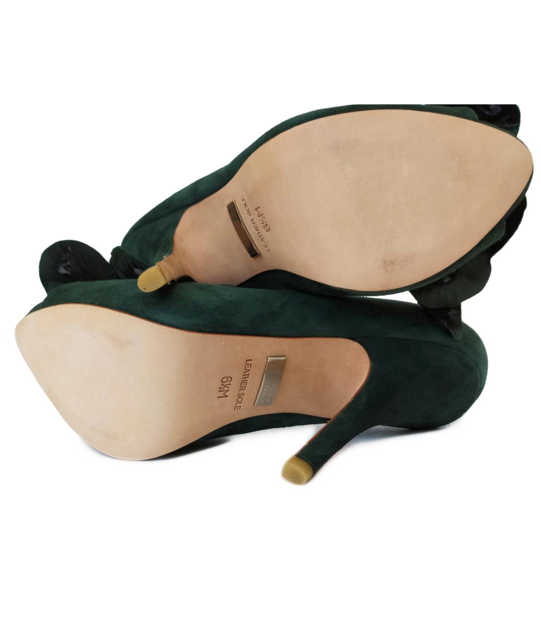 BADGLEY MISCHKA Зеленые замшевые туфли, фото 8