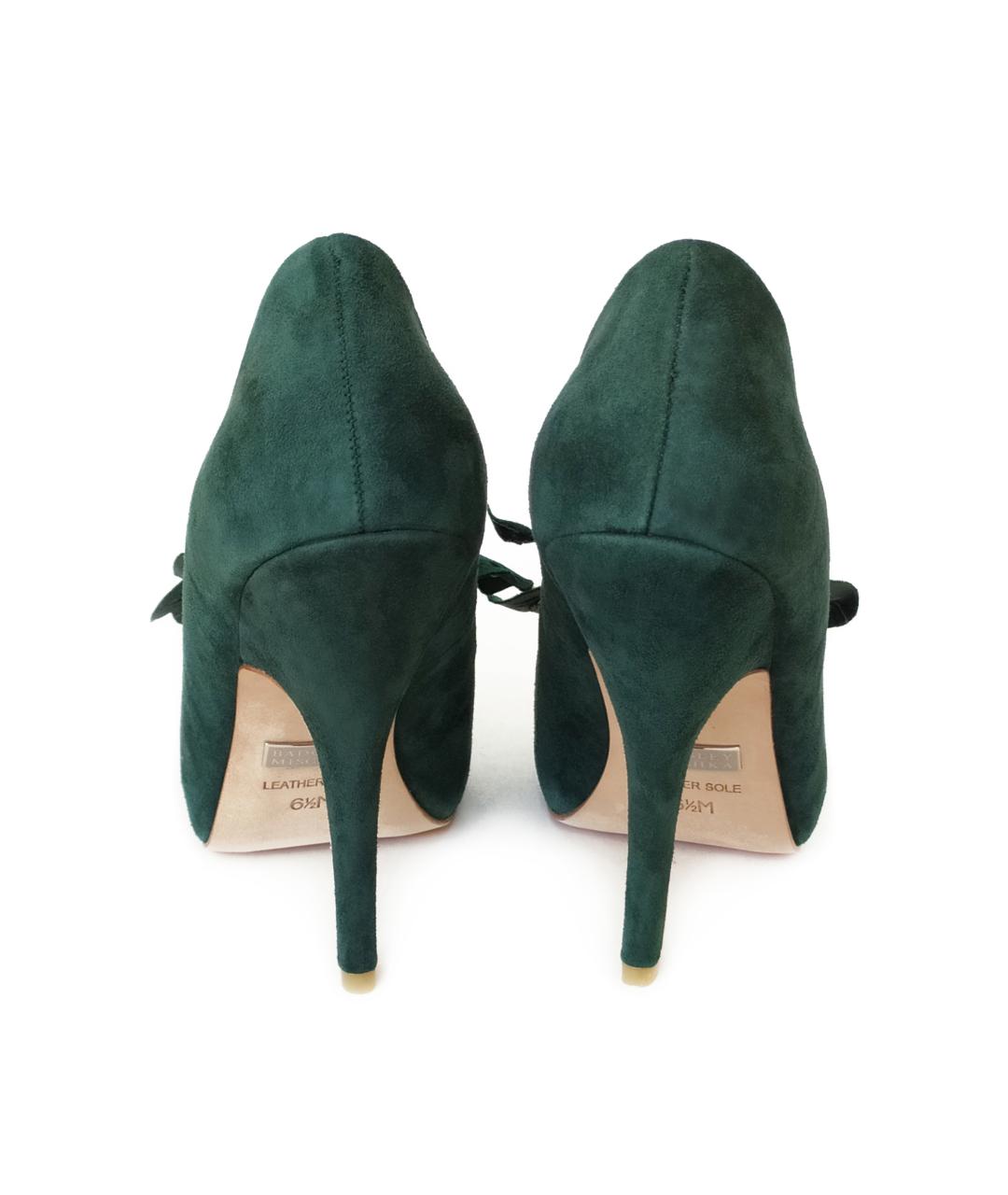 BADGLEY MISCHKA Зеленые замшевые туфли, фото 4