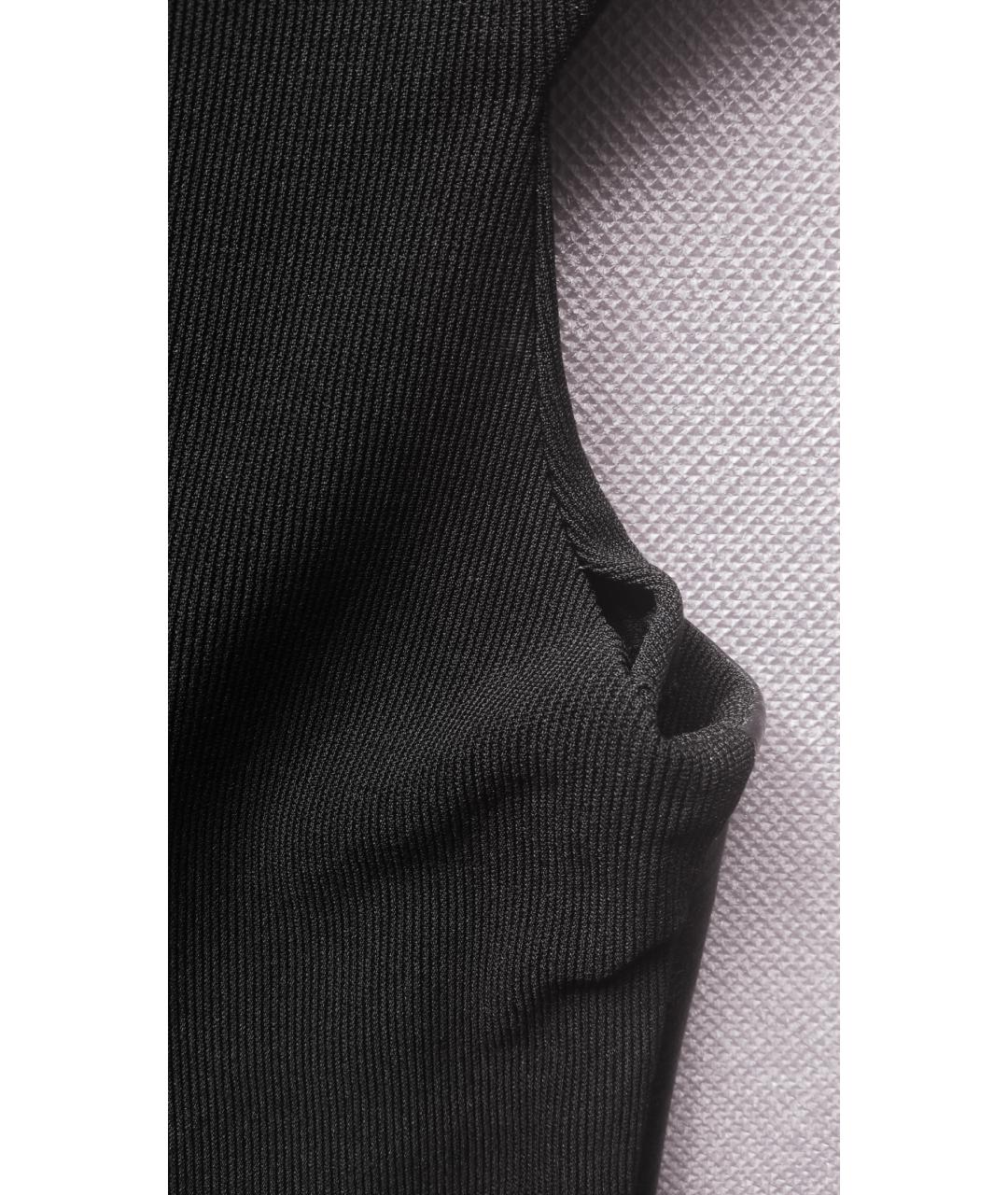 BLUMARINE Черное кожаное повседневное платье, фото 6