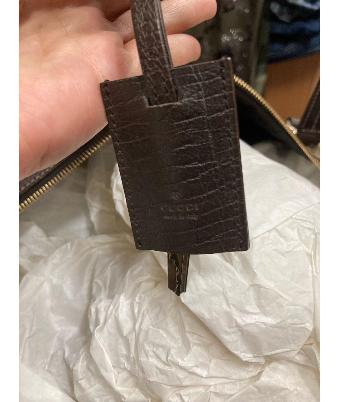 GUCCI Бежевая пелетеная сумка с короткими ручками, фото 4