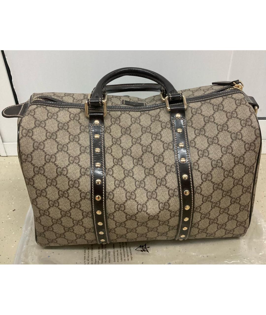 GUCCI Бежевая пелетеная сумка с короткими ручками, фото 3