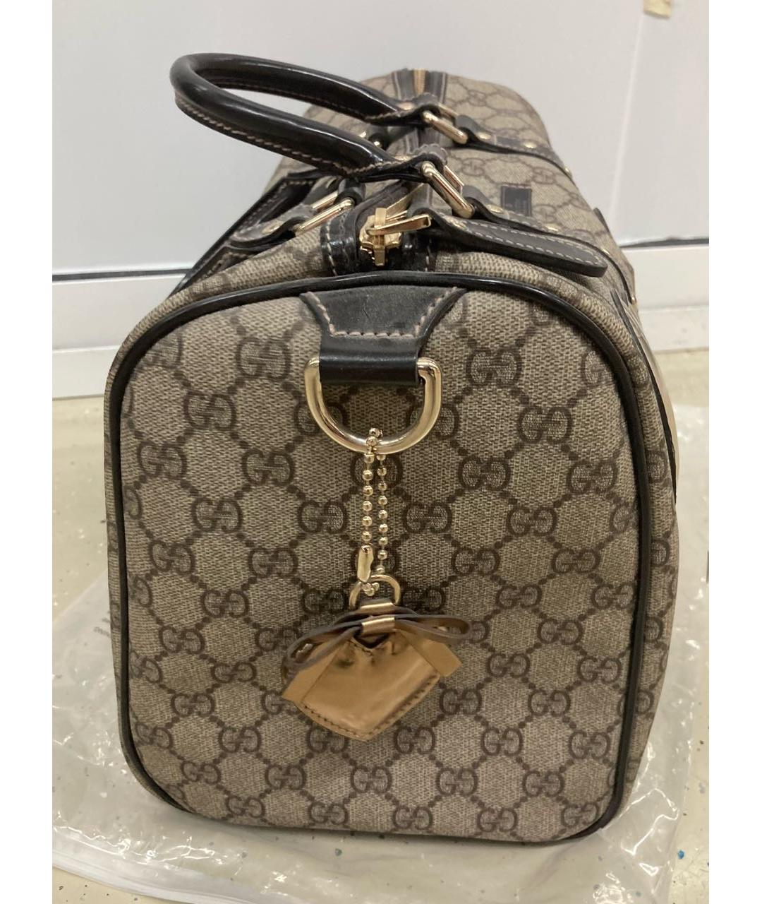 GUCCI Бежевая пелетеная сумка с короткими ручками, фото 2