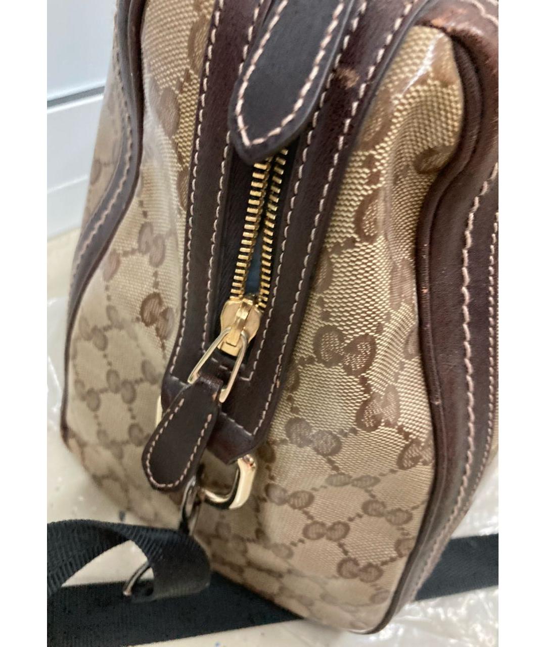 GUCCI Бежевая пелетеная сумка с короткими ручками, фото 5