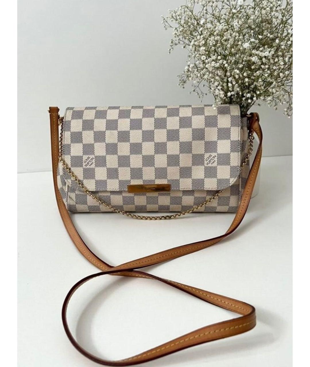 LOUIS VUITTON Белая кожаная сумка через плечо, фото 9