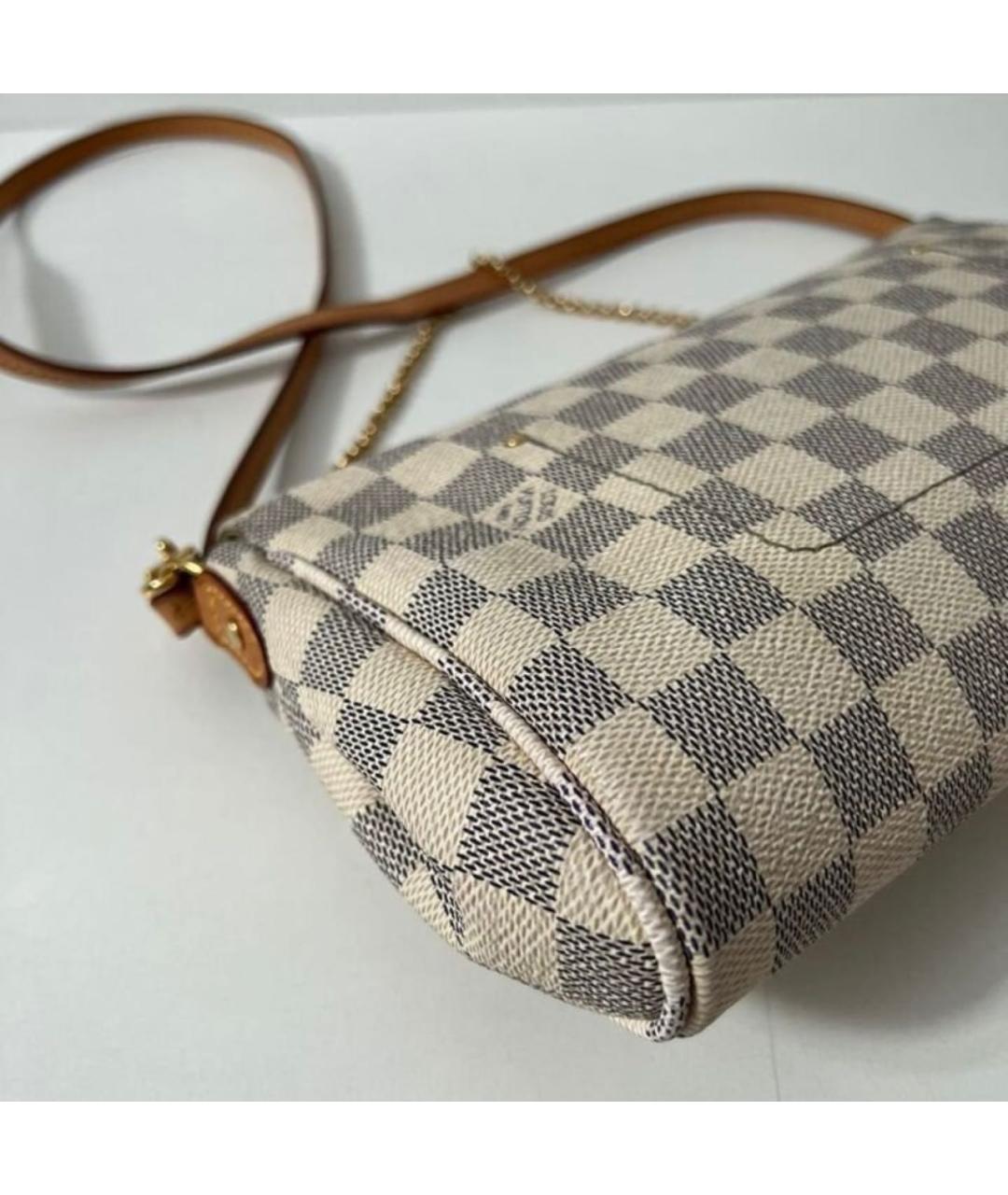 LOUIS VUITTON Белая кожаная сумка через плечо, фото 5