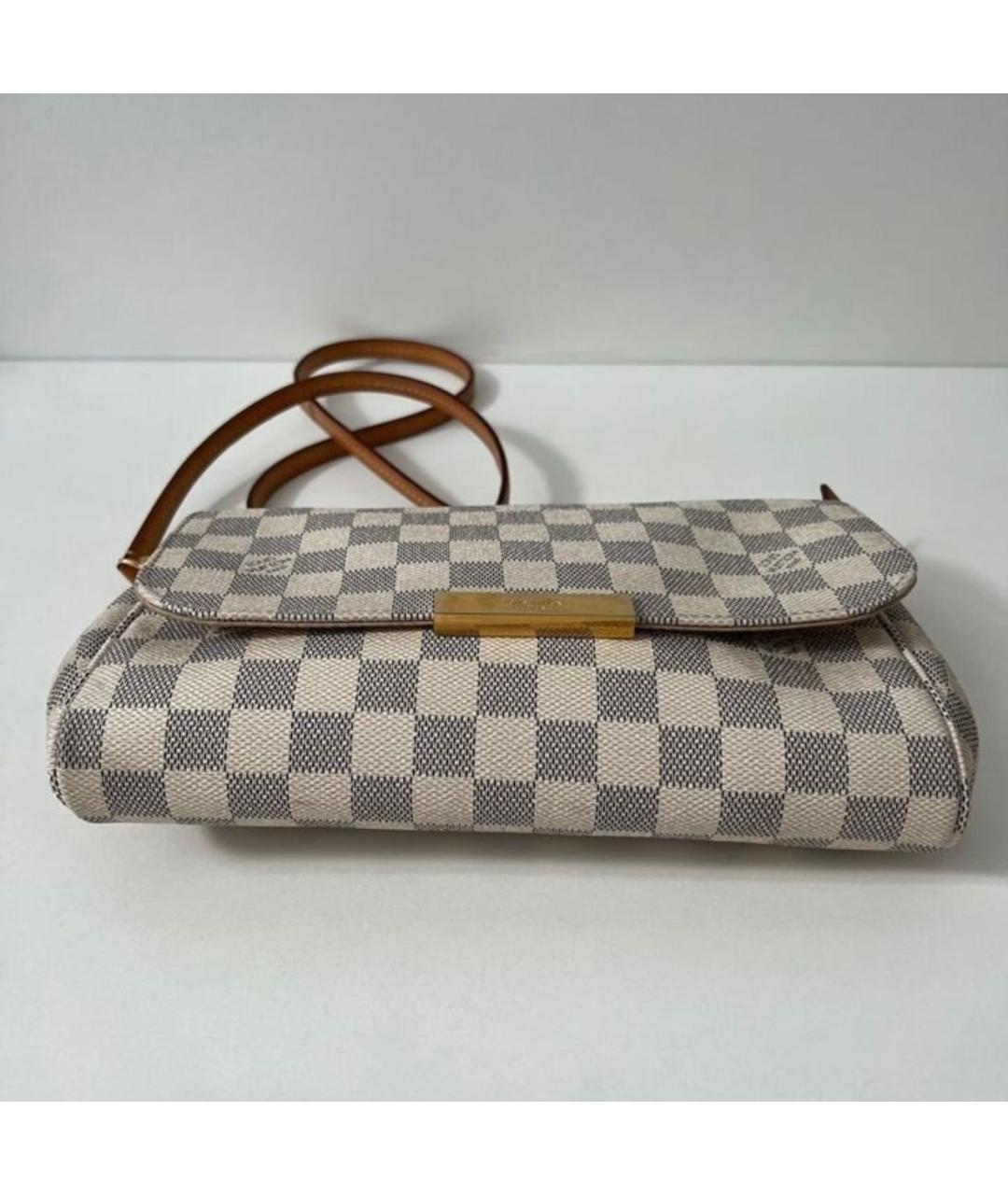 LOUIS VUITTON Белая кожаная сумка через плечо, фото 3