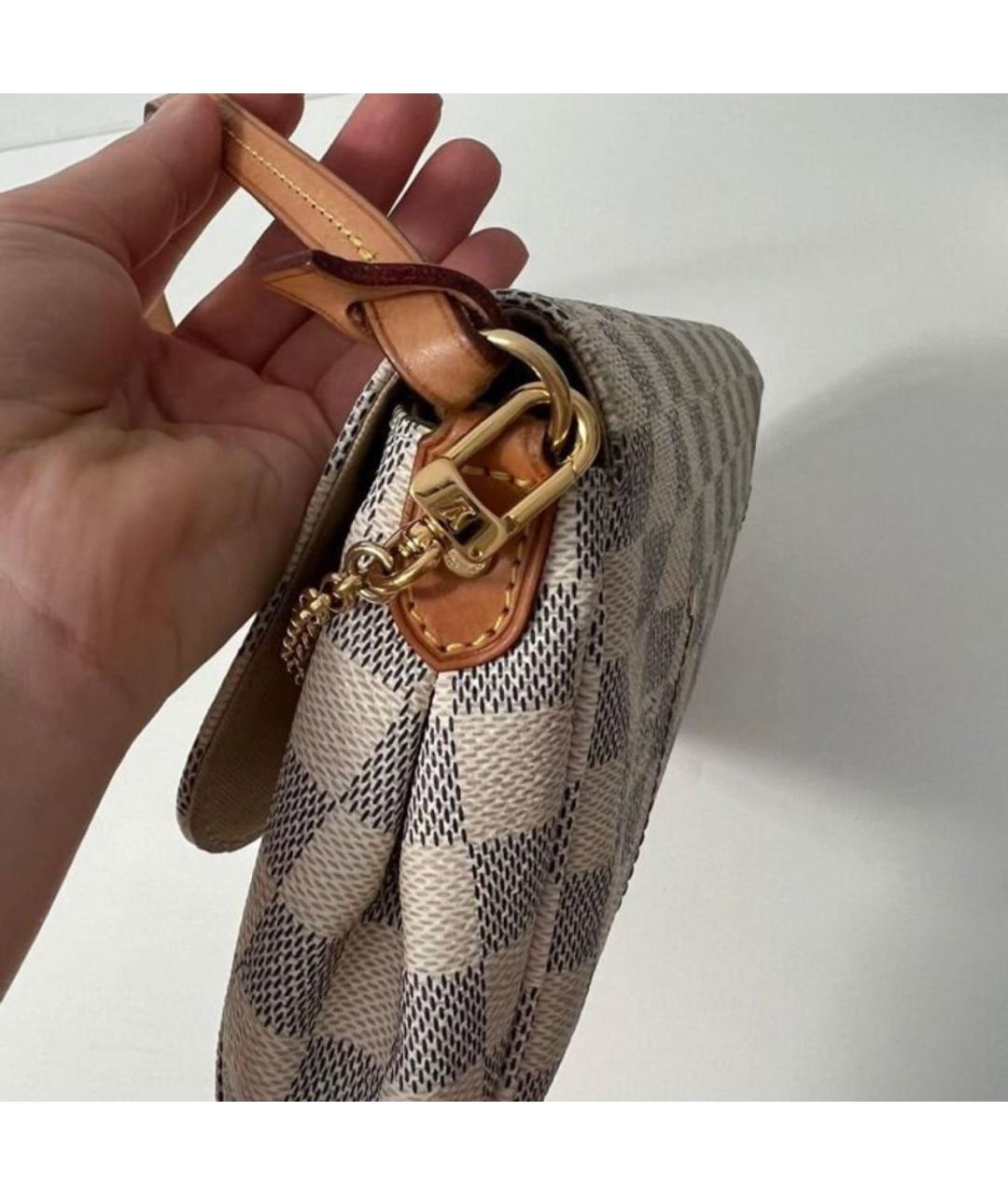 LOUIS VUITTON Белая кожаная сумка через плечо, фото 6