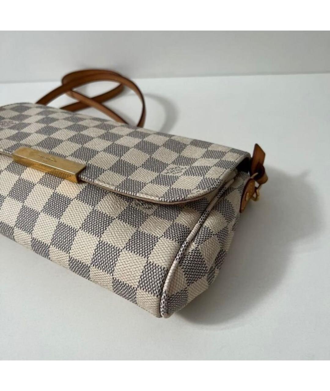 LOUIS VUITTON Белая кожаная сумка через плечо, фото 4