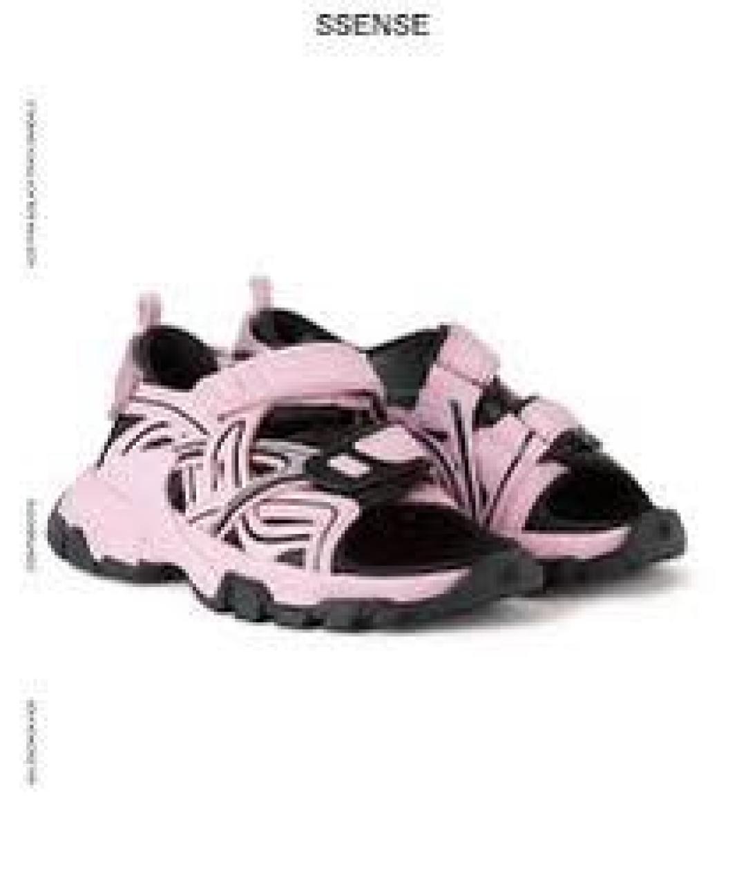 BALENCIAGA KIDS Розовые кожаные сандалии и шлепанцы, фото 3