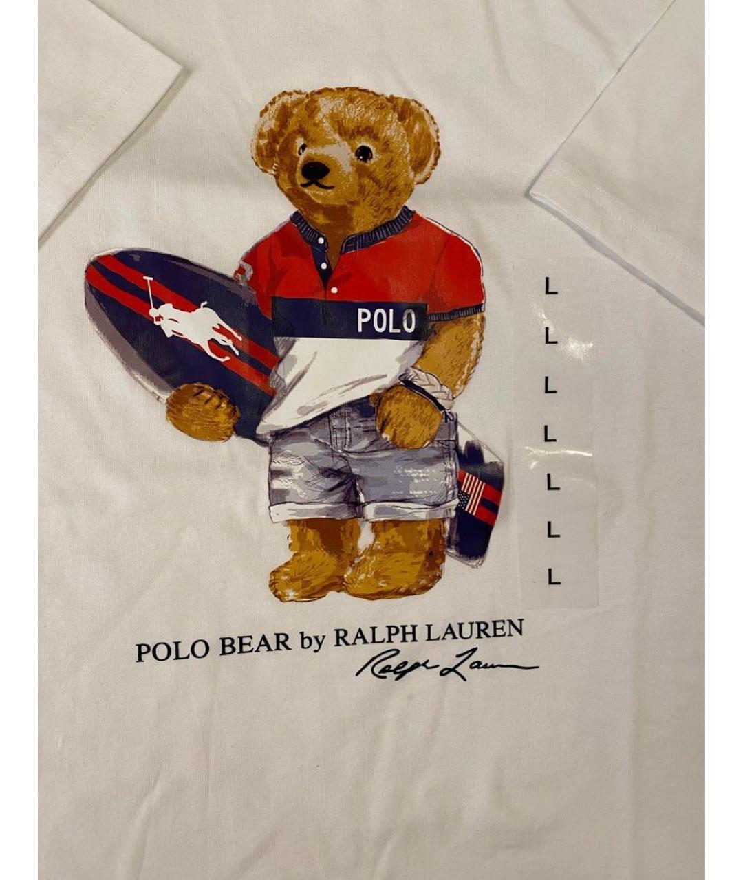 POLO RALPH LAUREN Белая хлопковая футболка, фото 2