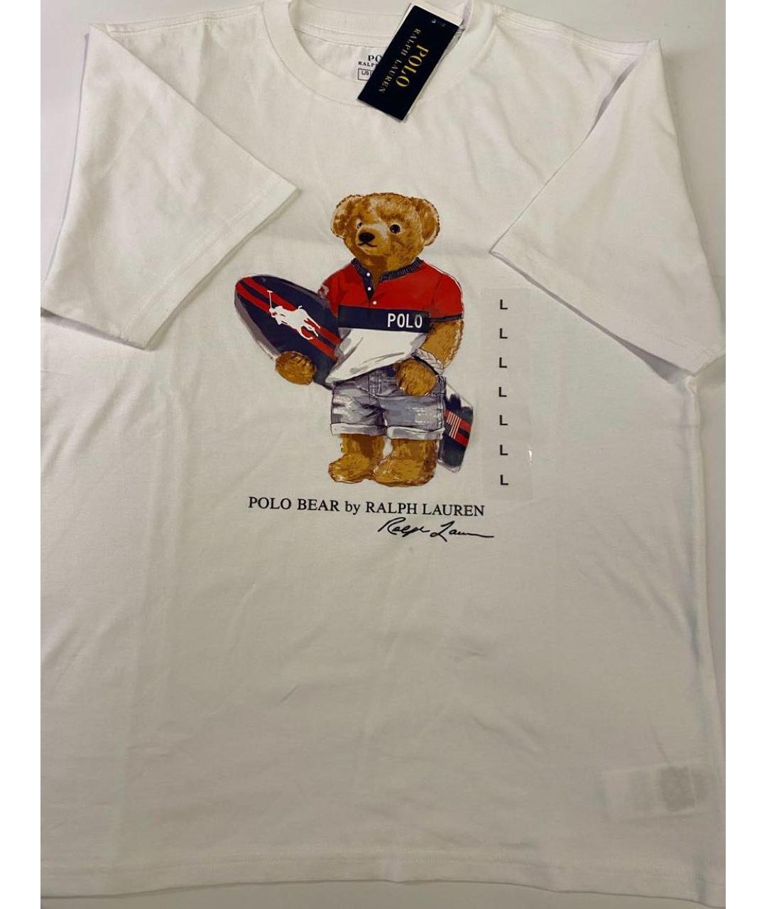 POLO RALPH LAUREN Белая хлопковая футболка, фото 3