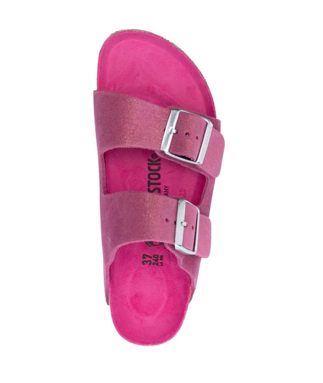 BIRKENSTOCK Фуксия замшевые сандалии, фото 3