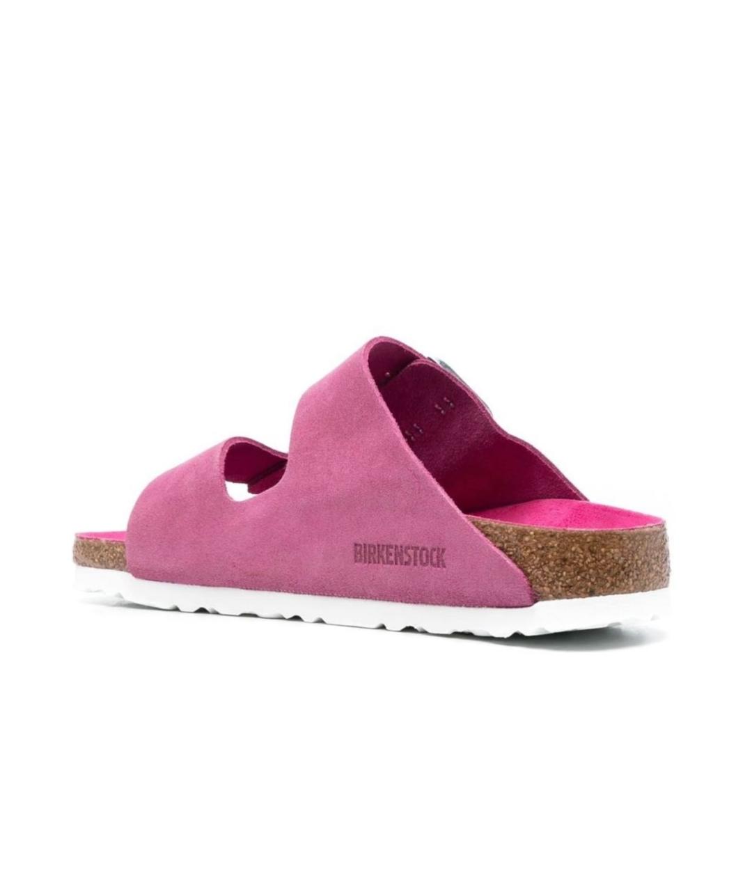 BIRKENSTOCK Фуксия замшевые сандалии, фото 4