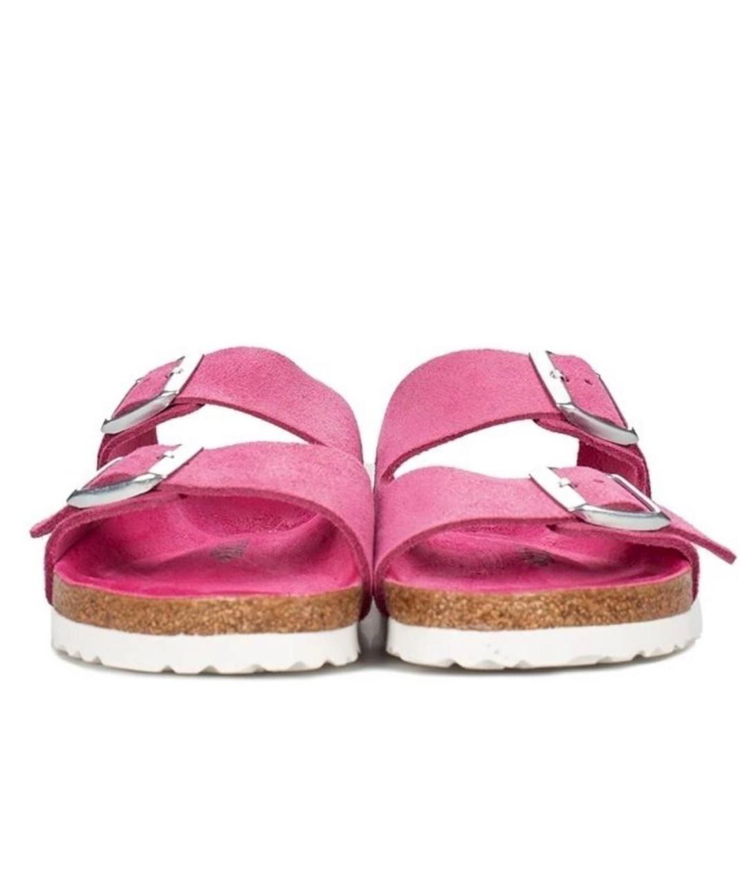 BIRKENSTOCK Фуксия замшевые сандалии, фото 2