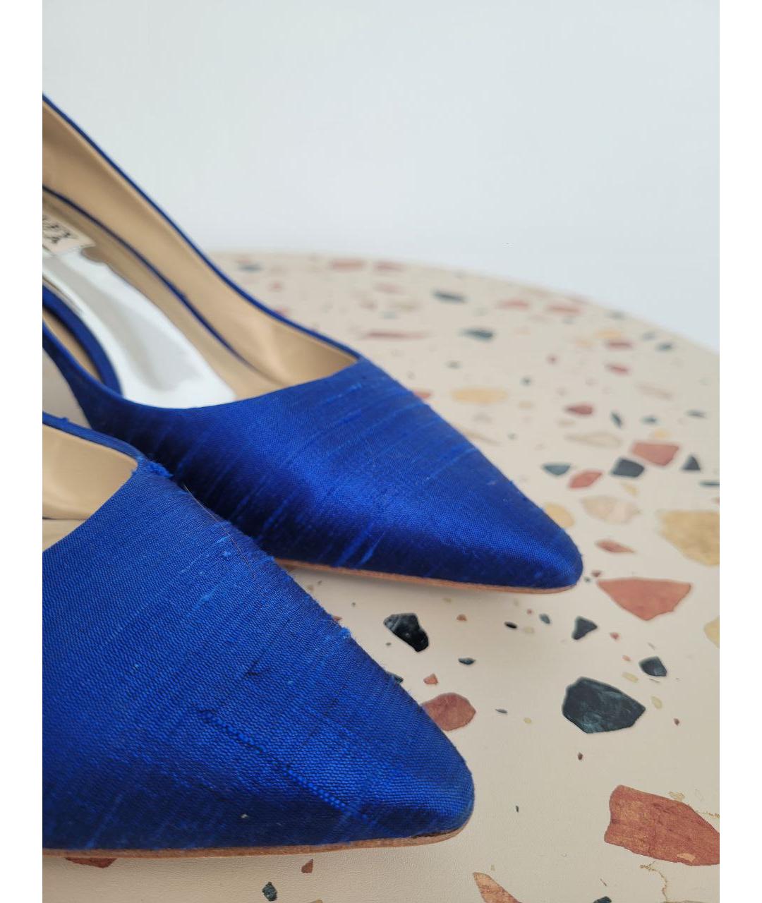 BADGLEY MISCHKA Синие текстильные туфли, фото 7