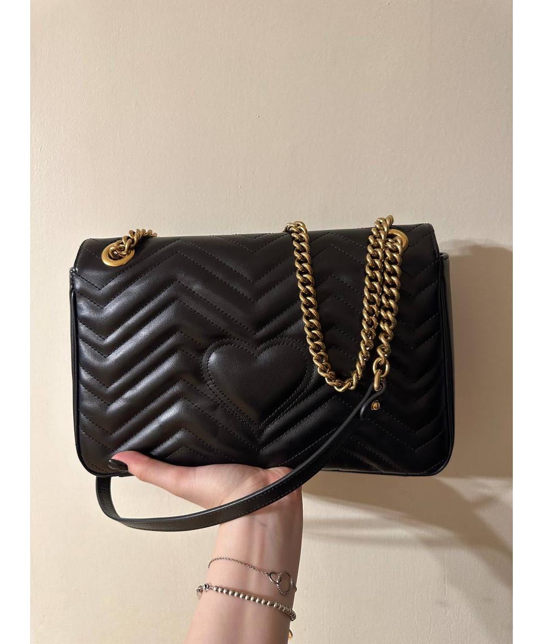 GUCCI Черная кожаная сумка через плечо, фото 2