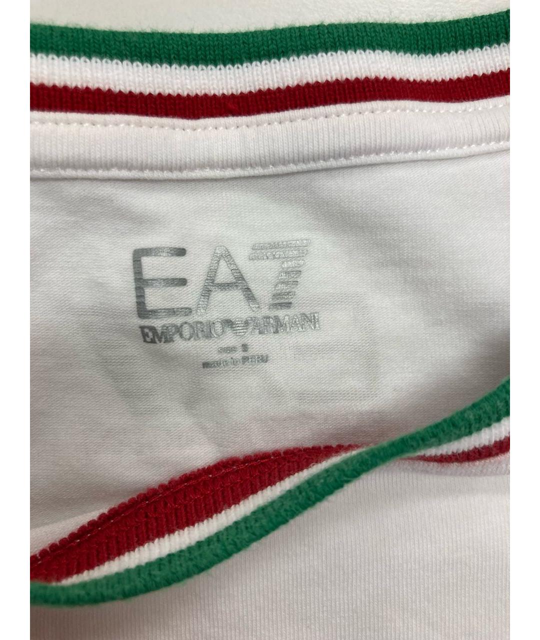 EMPORIO ARMANI Белая хлопковая футболка, фото 4