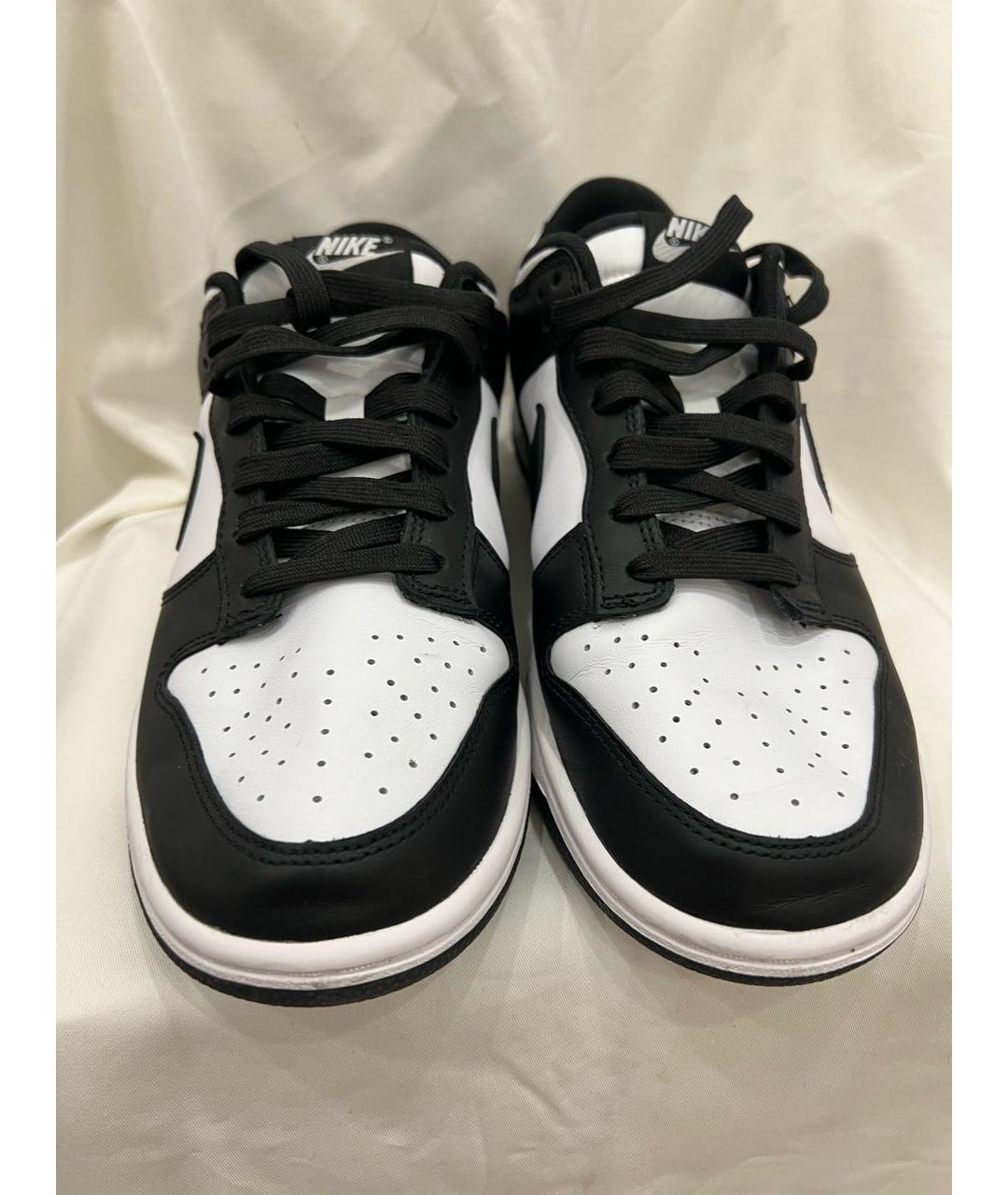 NIKE Черные кожаные низкие кроссовки / кеды, фото 2