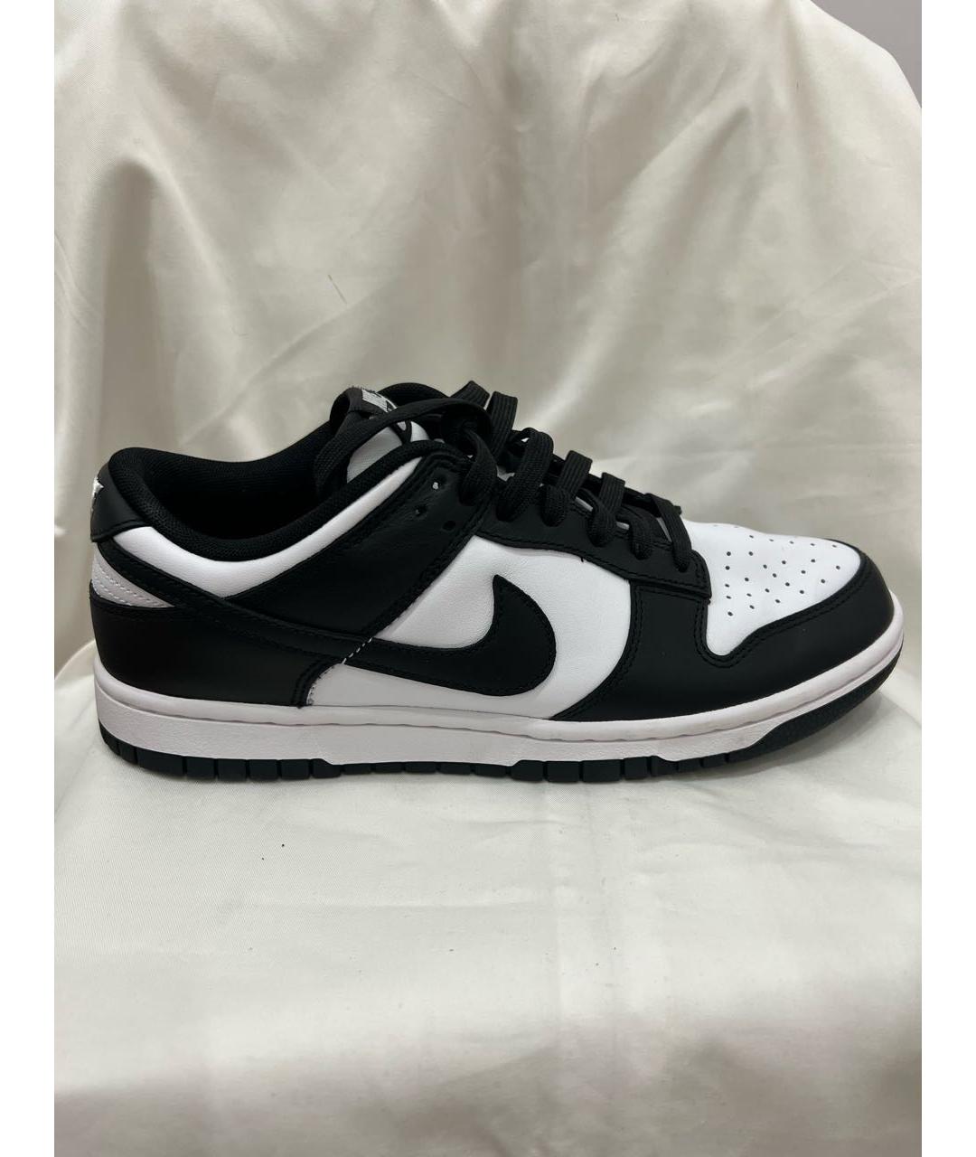 NIKE Черные кожаные низкие кроссовки / кеды, фото 6
